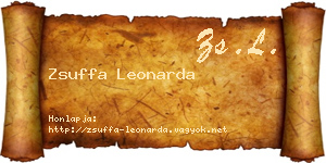 Zsuffa Leonarda névjegykártya